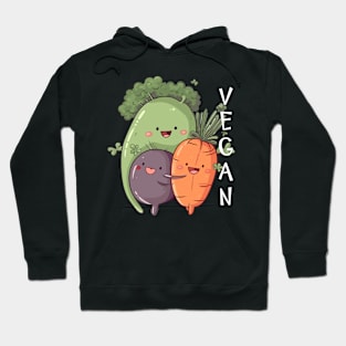 Vegan cute Veggies and Fruit Hoodie